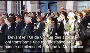 Colmar : les avocats rendent hommage aux victimes de l'attentat de Strasbourg.