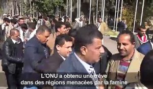 Des Yéménites réagissent à l'accord obtenu lors des négociations
