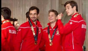 Les Red Lions, champions du monde de hockey, fêtés à Bruxelles