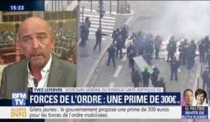 Yves Lefebvre (Unité-SGP Police FO): la prime de 300 euros ne "va pas calmer notre colère"