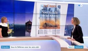 Paris : la vie des SDF sous la dalle de la Défense