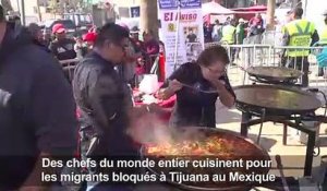 Une paëlla géante de Noël pour les migrants au Mexique