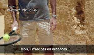Hopman Cup: quand Roger Federer "s'entraîne" en plein désert