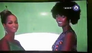 Les cheveux de Miss Afrique prennent feu au moment de sa victoire