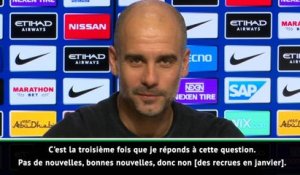 Man City - Guardiola assure qu'il n'y aura pas de recrues en janvier