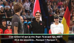 Hopman Cup - ''Tu ne peux pas nous laisser gagner rien qu'une fois ?'' : Zverev apostrophe Federer