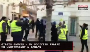 Gilets jaunes : un officier de police frappe violemment un manifestant à Toulon (vidéo)