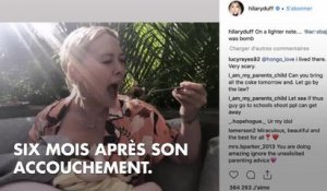 PHOTO. Hilary Duff s'est amusée à reproduire la photo de Rachel McAdams et pose avec un tire-lait à son tour