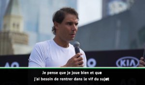 Open d'Australie - Nadal : "Je réalise une bonne semaine de préparation"