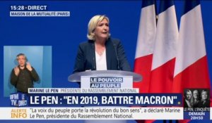 "L'enjeu sera clair, il s'agira de battre Macron." Marine Le Pen fixe son cap pour les élections européennes