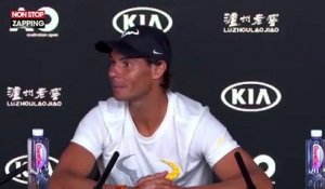 Rafael Nadal se moque d'un journaliste qui s'endort en conf de presse (vidéo)