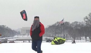 Bataille de boules de neige géante à #Washington