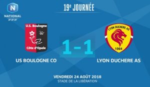 J19 : US Boulogne CO-Lyon Duchère AS (1-1), le résumé