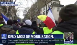 Gilets jaunes: la 10e mobilisation se passe dans le calme à Paris
