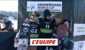 Victoire d'Olimstad à Seiser Alm - Snowboard - CM - Slopestyle