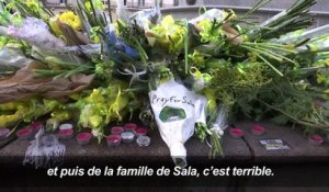 Football: les supporters du FC Nantes se recueillent pour Sala