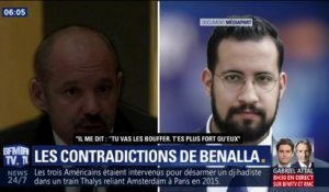 Les contradictions d'Alexandre Benalla entre l'enregistrement de Mediapart et ses déclarations devant la commission