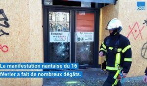 Nantes : les dégâts de l'acte XIV des gilets jaunes