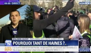 Le poret-parole des "gilets jaunes libres" Benjamin Cauchy "rejette et condamne les actes antisémites"