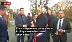Marine Le Pen s’est recueillie au jardin Ilan Halimi à Bagneux