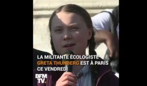 "J’aimerais que les adultes prennent leurs responsabilités." La jeune militante Greta Thunberg se mobilise pour le climat aux côtés d’étudiants à Paris