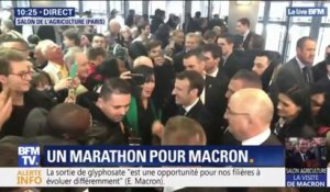 Emmanuel Macron commence sa visite du Salon de l'Agriculture par un bain de foule