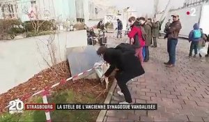 Strasbourg : la stèle de l'ancienne synagogue vandalisée