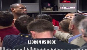 LeBron James Micd Up Vs Kobe Bryant, Los Angeles Lakers