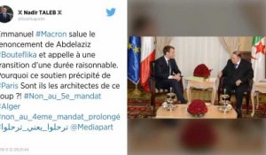 Emmanuel Macron « salue » la décision de Bouteflika et appelle à « une transition d'une durée raisonnable »
