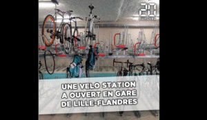 Une vélo station en gare de Lille-Flandres