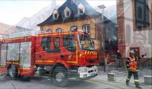 Incendie au centre-ville de Niederbronn-les-Bains