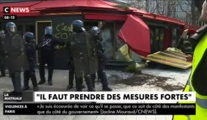 Jacline Mouraud répond à un Gilet jaune qui se réjouissait devant le Fouquets ravagé et c'est virulent ! Regardez