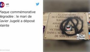 Dégradation de la plaque en mémoire de Xavier Jugelé : le mari du policier a porté plainte.