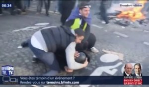 "Arrêtez, vous allez le tuer !" Il vient au secours d'un policier durant les violences de samedi à Paris