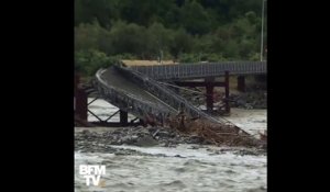 Des pluies torrentielles ont emporté ce pont en Nouvelle-Zélande