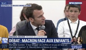 "On me traitait de mouton, on me mettait des coups." Devant Emmanuel Macron, des enfants évoquent le harcèlement scolaire