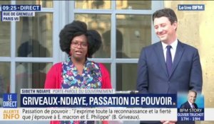 "La France m'a beaucoup donné, c'est à mon tour de lui rendre." Les premiers mots de Sibeth Ndiaye en tant que nouvelle porte-parole du gouvernement