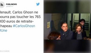 Carlos Ghosn ne touchera pas sa retraite chapeau de 765 000 euros par an de la part de Renault