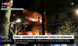 Les images spectaculaires de l'incendie puis de l'explosion cette nuit dans un immeuble parisien du 19e