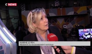 Arrivée de Marine Le Pen