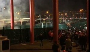 Tensions entre supporters à Sclessin après l'arrêt du match Standard-Anderlecht