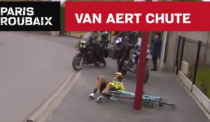 Van Aert Chute - Paris-Roubaix 2019