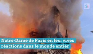 Notre-Dame de Paris en feu: vives réactions dans le monde entier