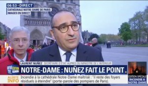 L'incendie de Notre-Dame est "maîtrisé", mais pas "totalement éteint", indique Laurent Nunez