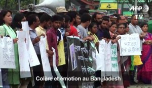 Emotion au Bangladesh après la mort d'une femme brûlée vive