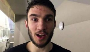 Hockey sur glace : la réaction du défenseur spinalien Audric Donnet après la victoire face à Annecy 2 lors du premier match du carré final de D3