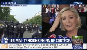 Marine Le Pen: "Le gouvernement porte exclusivement la responsabilité des violences qui se déroulent aujourd'hui"