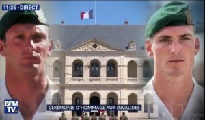 Emmanuel Macron: "La mission était un succès mais nos deux soldats n'étaient plus, ils étaient morts en héros pour la France"