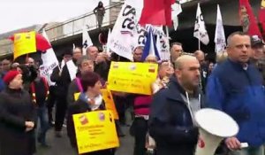 General Electric : action symbolique des salariés à Belfort