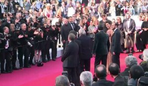 L'équipe du film "Il Traditore" (Le Traître) sur le tapis rouge